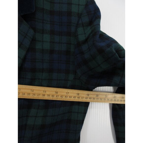 VINTAGE Pendleton Blazer 10 Blue Virgin Wool Watch Tartan Plaid * - Picture 5 of 11